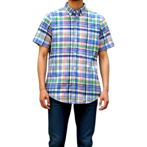 Polo Ralph Lauren Other - Polo Ralph Lauren Mens Button Up Shirt Size XL Short Sleeve Cotton Plaid Preppy